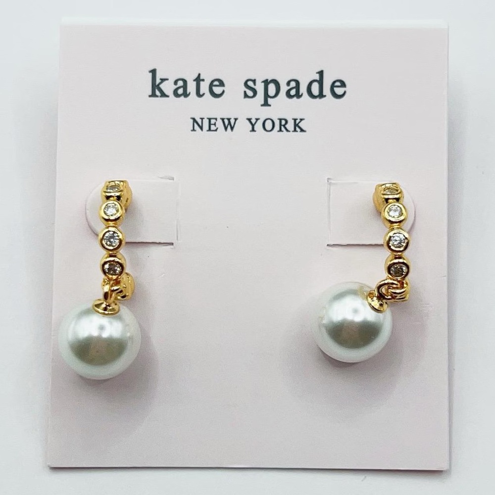 NWT Kate Spade Pearl Drop Huggies